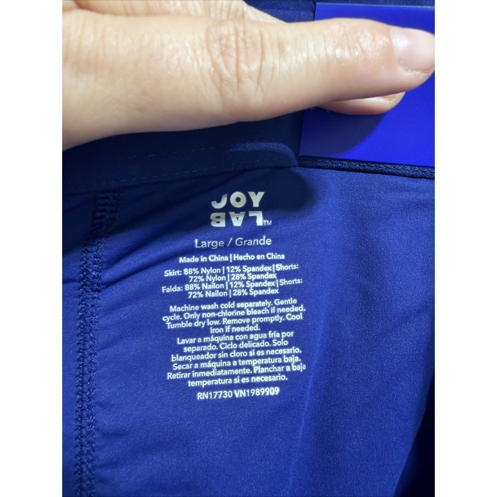 JOY LAB Blue SKIRT Golf L NWT BUILT IN SHORTS POCKETS ATHLETIC ACTIVEWEAR Tennis - Picture 8 of 8